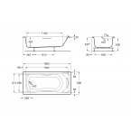 Акриловая ванна Roca BECOOL 180