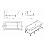 Акриловая ванна Roca EASY 170х70