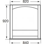 Зеркало Roca America 85 орех