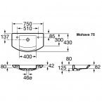 Раковина Roca Mohave 75