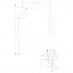 Смеситель Rossinka для кухни W35-24