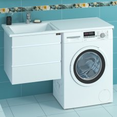 Тумба с раковиной под стиральную машину Санта Марс 56, подвесная