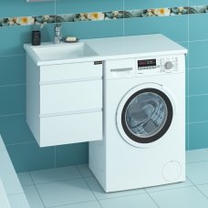 Тумба с раковиной под стиральную машину Санта Марс 38, подвесная