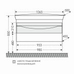 Тумба с раковиной Санта Сатурн 105, 1 ящик, подвесная