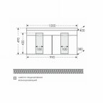 Тумба с раковиной Санта Юпитер 100