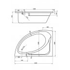 Акриловая ванна Сантек Гоа 150x100