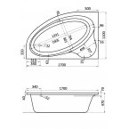 Акриловая ванна Сантек Ибица XL Г/М 160x100