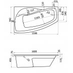 Акриловая ванна Сантек Майорка XL 160x95 R/L