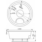 Акриловая ванна Vagnerplast RONDO 180