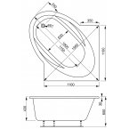 Акриловая ванна Vagnerplast BAHAMA 110