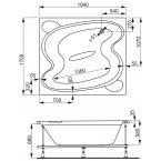 Акриловая ванна Vagnerplast HELIOS 194