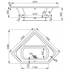 Акриловая ванна Vagnerplast CAVALLO CORNER 140 