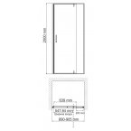 Душевая дверь Wasserkraft Elbe 74P04