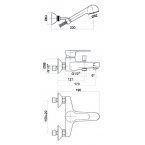 Смеситель для ванны Webert Sax Evolution SE850101