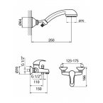 Смеситель для ванны Webert Sax SX 850101.015