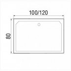 Душевой поддон WEMOR 120/80/41 S