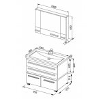 Мебель для ванной Aquanet Нота 100 камерино
