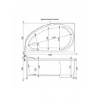 Акриловая ванна Aquanet Maldiva 150x90 R/L