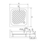 Душевой поддон RGW B/CL-S (90х90х27)
