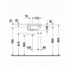 Раковина Duravit Philippe starck 3 0751400000 подвесная