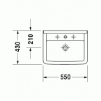 Раковина Duravit Philippe starck 3 030055 подвесная