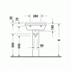 Раковина Duravit Philippe starck 3 030055 подвесная