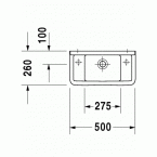 Раковина Duravit Philippe starck 3 0751500000 подвесная