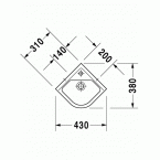 Раковина Duravit Philippe starck 3 0752440000 подвесная