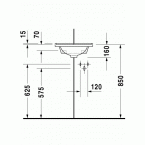 Раковина Duravit Philippe starck 3 0752440000 подвесная