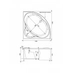 Акриловая ванна Aquanet Palau 140x140