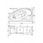 Акриловая ванна Aquanet Palma 170x90 R/L