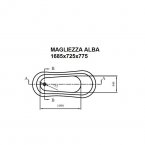 Ванна акриловая Magliezza ALBA CR 168