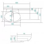 Мебель для ванной Sanflor Валлетта 80 белый (Ч) R/L