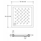 Душевой поддон RGW CR-077 (70х70х9,5)