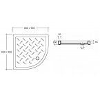 Душевой поддон RGW CR/R-099 (90х90х10)