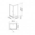 Душевой уголок BandHours Frenk/Side/Rectangular 810