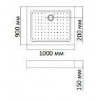 Душевой поддон BandHours Rectangular 910-Tray