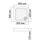 Душевой поддон BandHours Square 99-Tray