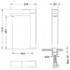 Смеситель Timo Selene 3061/ 00F chrome для раковины