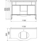 Мебель для ванной Timo Vilma 110 M-VR 9003 белый