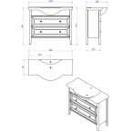 Мебель для ванной Timo Aurora 105 M-V bianco 