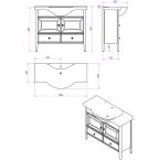 Мебель для ванной Timo Aurora 105 M-VR cappuccino 