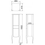 Мебель для ванной Timo Ellen plus 120 M-V avorio