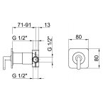 Смеситель для душа Webert Living LV 880101.015