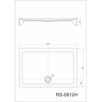 Душевой поддон Black&White RS-0812H