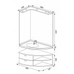 Мебель для ванной Aquanet Корнер 89 Open L/R