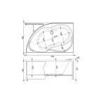Акриловая ванна Aquanet Graciosa 150x90 R/L
