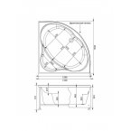 Акриловая ванна Aquanet Vitoria 135x135