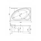 Акриловая ванна Aquanet Mayorca 150x100 R/L