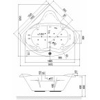 Акриловая ванна Excellent Konsul 150х150